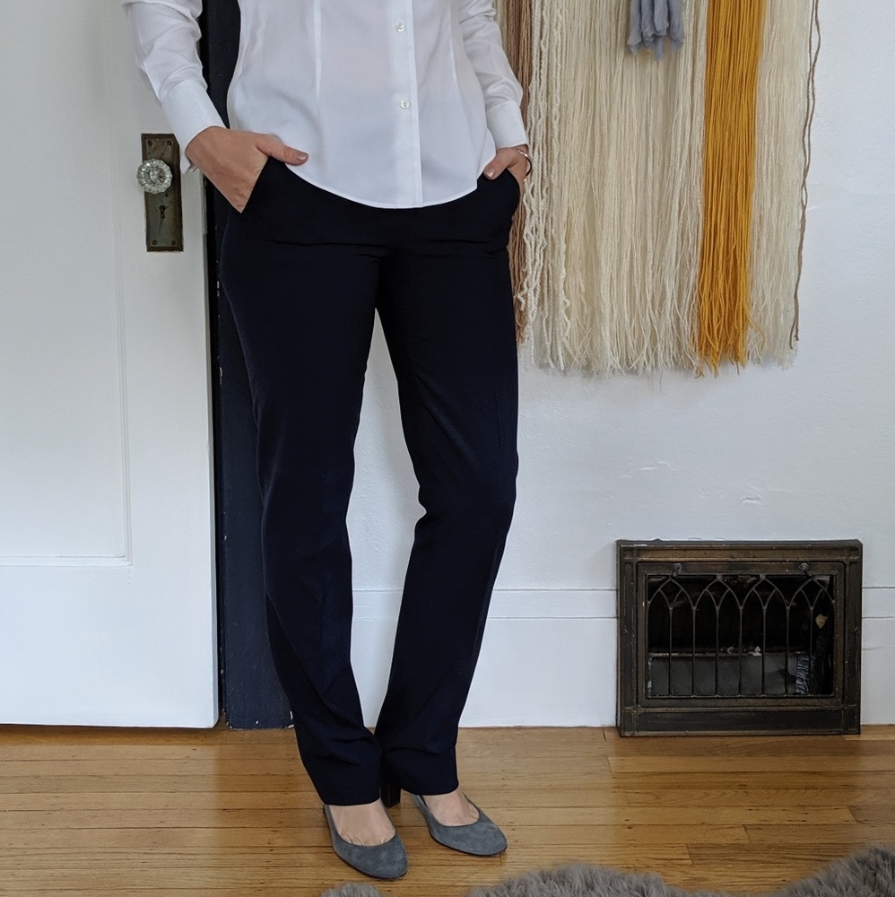 J Crew navy dress pants, size 00 bootcut